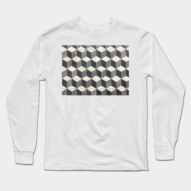 cement tiles Long Sleeve T-Shirt by ghjura